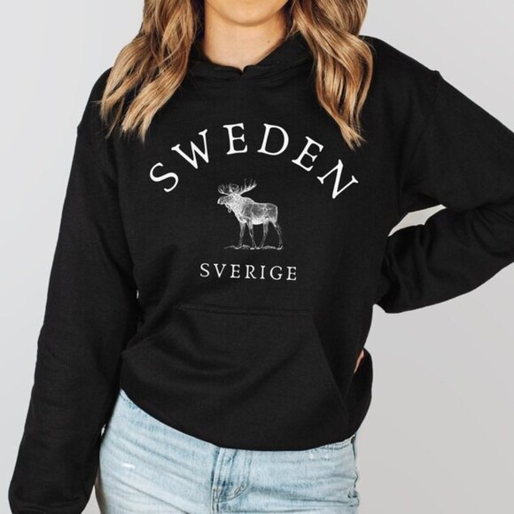Sweden Hoodie, Sverige Pullover Sweatshirt - Picture 1 of 1